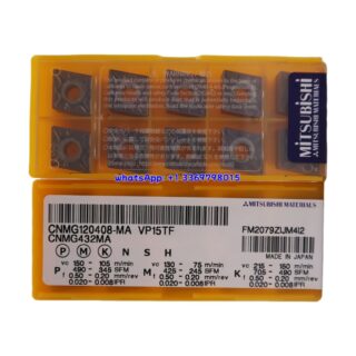 Original Mitsubishi CNMG120408-MA-VP15TF VP15TF Carbide Insert - Diamond 80° | Steel, Stainless Steel (10 PCS)