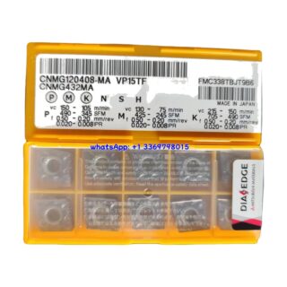 Original Mitsubishi CNMG120408-MA VP15TF Carbide Insert - Diamond 80° | Steel, Stainless Steel (10 PCS)