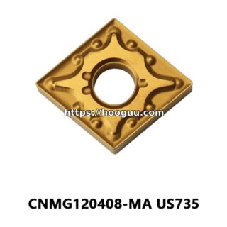 Original Mitsubishi CNMG120408-MA US735 Carbide Turning Insert - Diamond 80° | Steel (10 PCS)