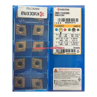 Original Kyocera CNMG120408-MS CA6515 Carbide Insert - Diamond 80° (10 PCS)