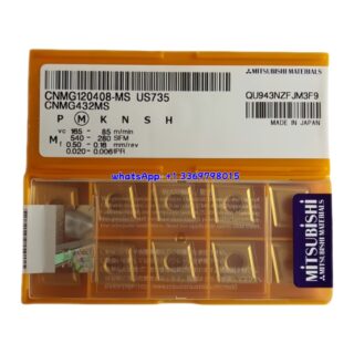 Original Mitsubishi CNMG120408-MS US735 Carbide Insert - Diamond 80° | Steel, Stainless Steel (10 PCS)