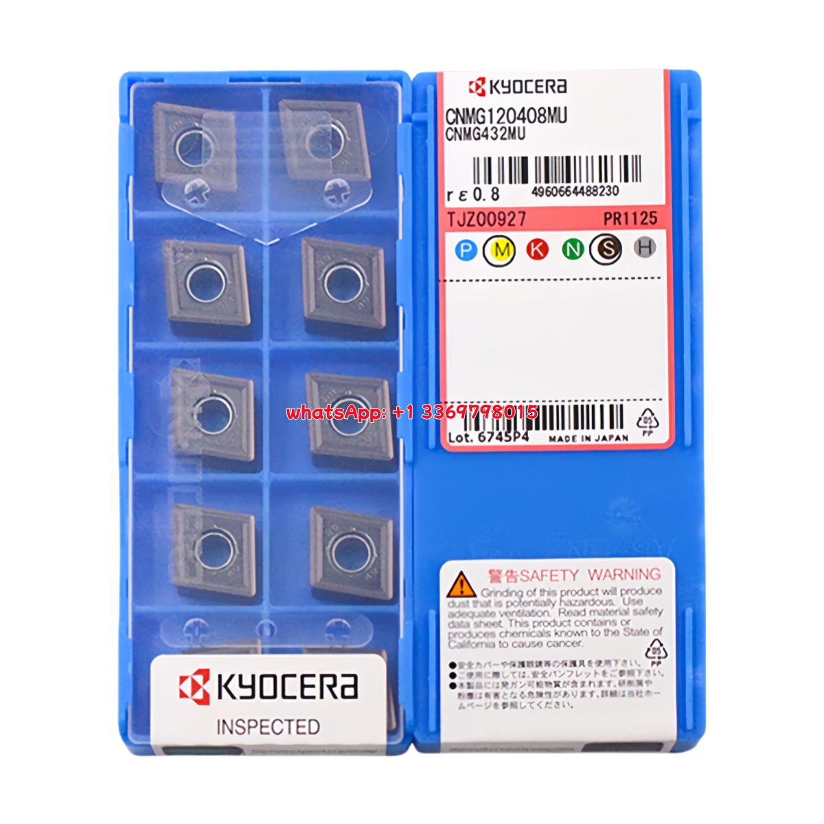 Kyocera CNMG120408-MU PR1125 Carbide Insert - Diamond 80° | Steel & More (10 PCS)