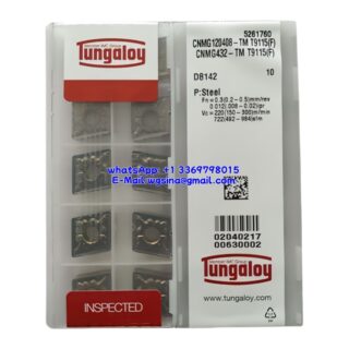 Original Tungaloy CNMG120408-TM T9115 Carbide Insert - Diamond 80° | Steel (10 PCS) CNMG120408-TM T9115(F)
