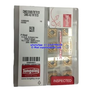 Original Tungaloy CNMG120408-TM T9125 Carbide Insert - Diamond 80° | Steel (10 PCS)