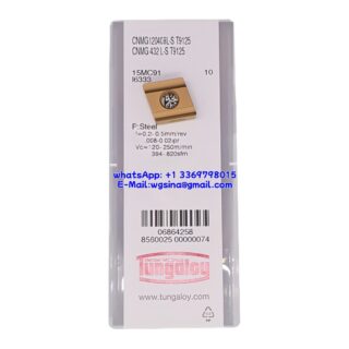 Original Tungaloy CNMG120408L-S-T9125 T9125 Carbide Insert - Diamond 80° | Steel (10 PCS)