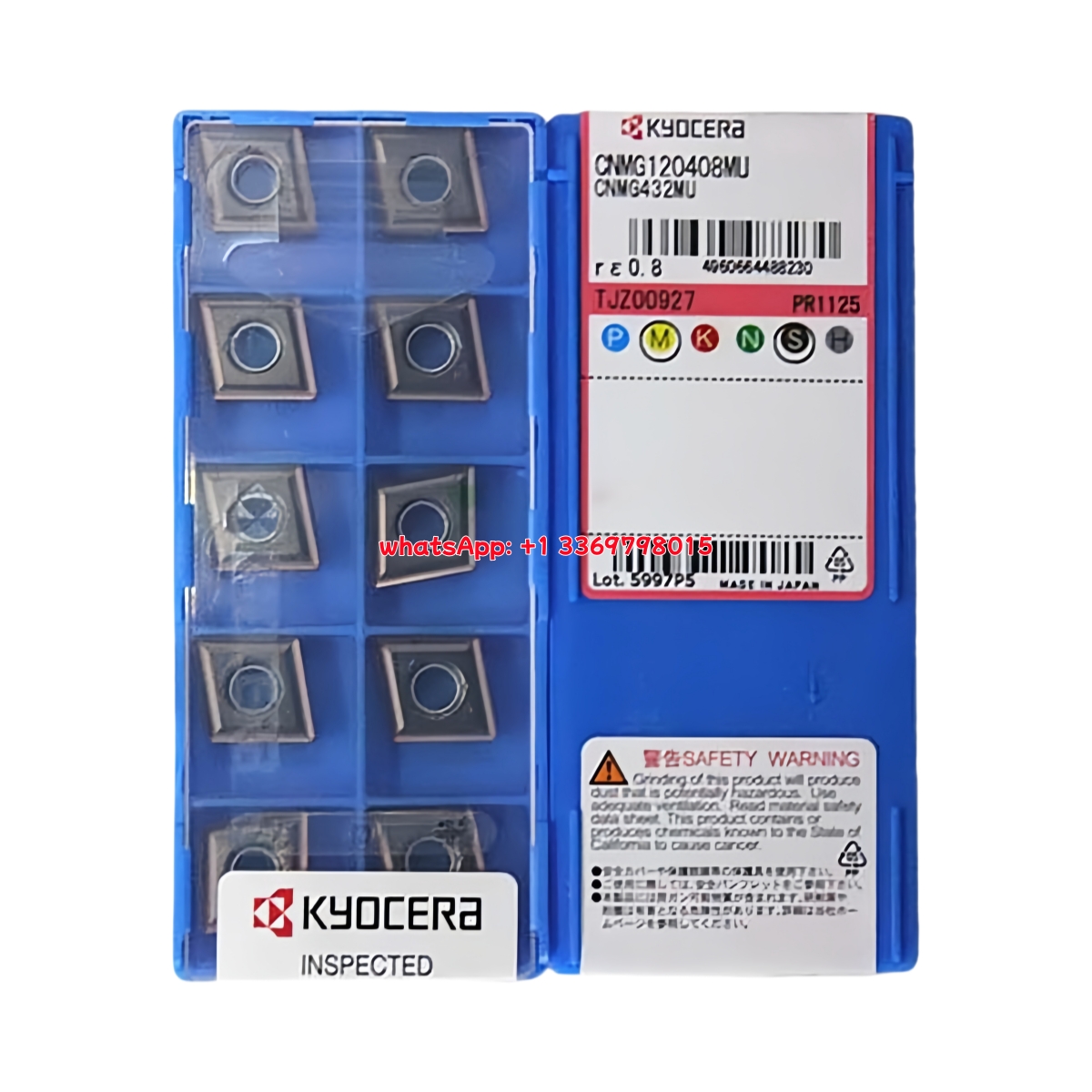 Kyocera CNMG120408MU PR1125 Carbide Insert - Diamond 80° | Steel & More (10 PCS)