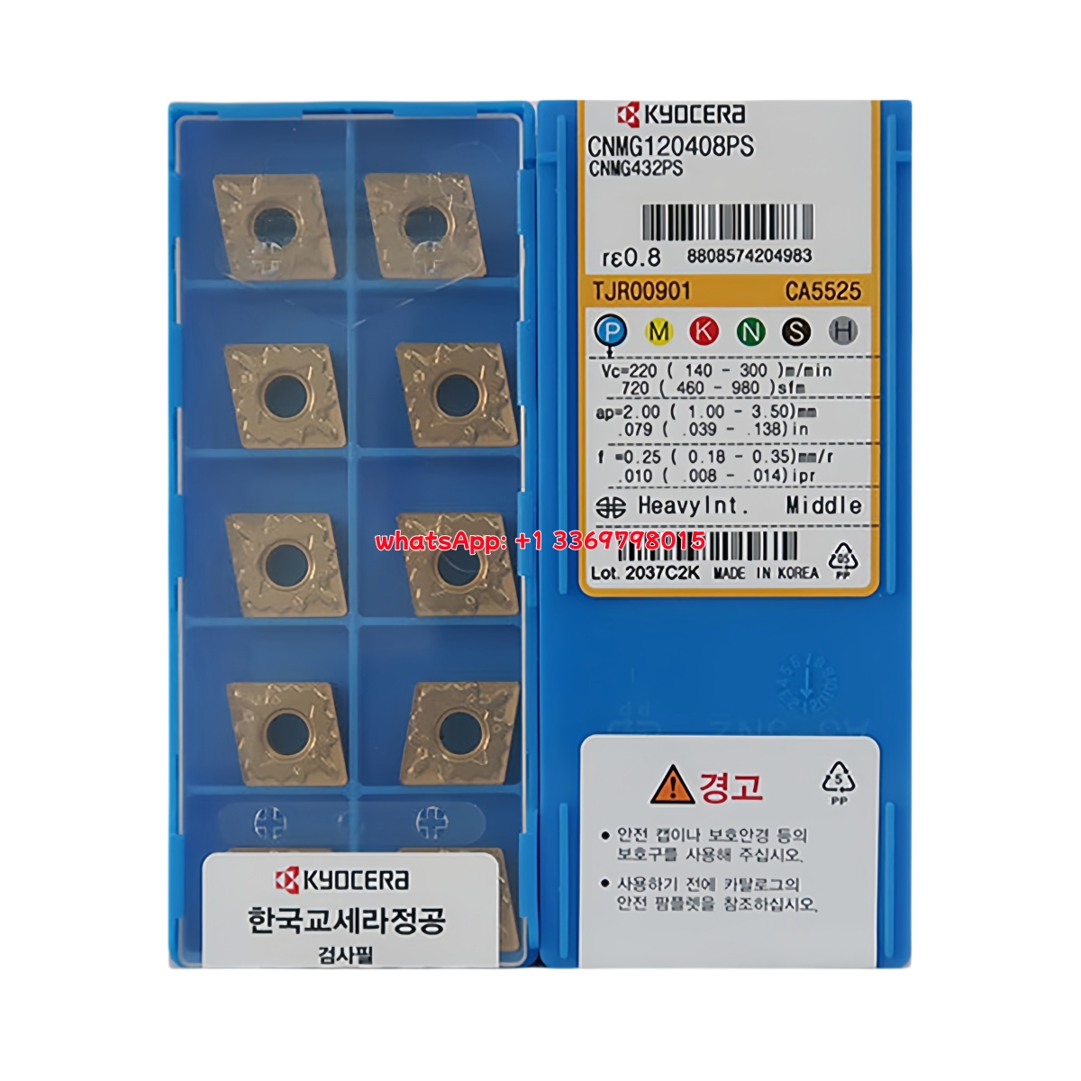 Kyocera CNMG120408PS CA5525 Carbide Insert - Diamond 80° | Steel & More (10 PCS)