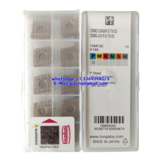 Original Tungaloy CNMG120408R-S T9125 Carbide Insert - Diamond 80° | Steel (10 PCS)