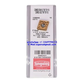 Original Tungaloy CNMG120412-TM-T9115 T9115 Carbide Insert - Diamond 80° | Steel (10 PCS)
