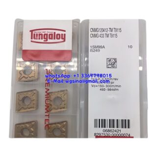Original Tungaloy CNMG120412-TM T9115 Carbide Insert - Diamond 80° | Steel (10 PCS)