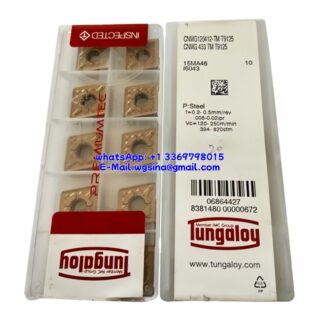 Original Tungaloy CNMG120412-TM T9125 Carbide Insert - Diamond 80° | Steel (10 PCS)