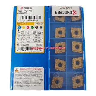 Original Kyocera CNMG120412-CQ CA525 Carbide Turning Insert - Diamond 80° (10 PCS)
