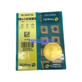 Original TaeguTec 120408 TT9080 Carbide Insert | Stainless Steel & More (10 PCS) CNMG EM CNMG 120408 EM TT9080