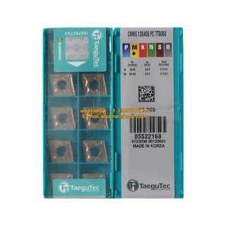 Original TaeguTec 120408 TT9080 Carbide Insert | Stainless Steel & More (10 PCS) CNMG CNMG 120408 PC TT9080