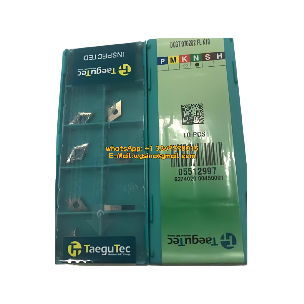 Taegutec 070202 Carbide Insert | Cast Iron, Aluminum, Titanium (10 PCS)