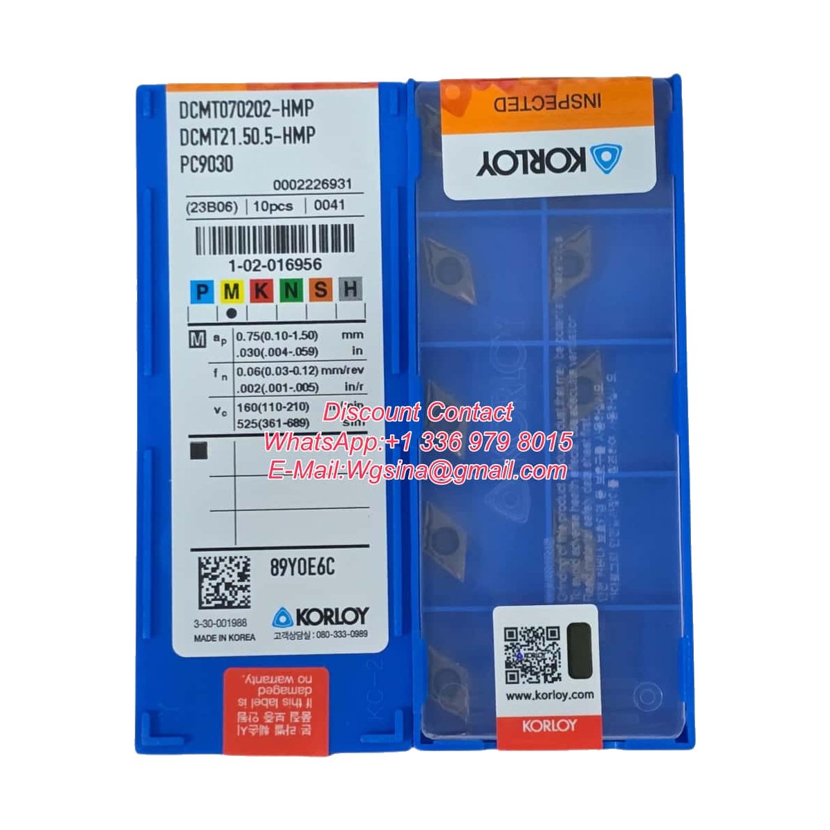 DCMT070202-HMP PC9030 DCMT210