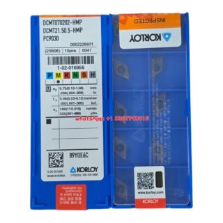 Original Korloy DCMT070202-HMP PC9030 Carbide Turning Insert - Diamond 55° | Steel, Stainless Steel (10 PCS)