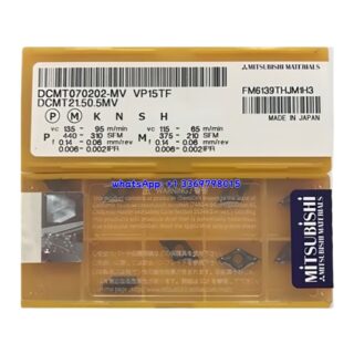 Original Mitsubishi DCMT070202-MV NX2525 Carbide Insert - Diamond 55° | Steel, Stainless Steel (10 PCS)