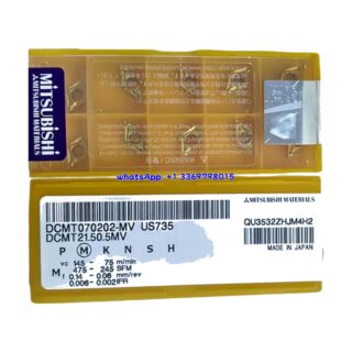 Original Mitsubishi DCMT070202-MV US735 Carbide Insert - Diamond 55° | Steel (10 PCS)