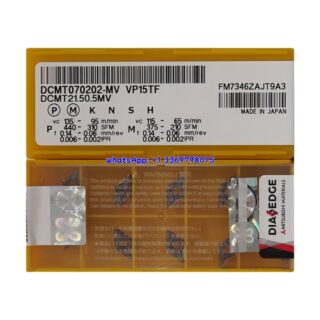Original Mitsubishi DCMT070202-MV VP15TF Carbide Insert - Diamond 55° | Steel, Stainless Steel (10 PCS)