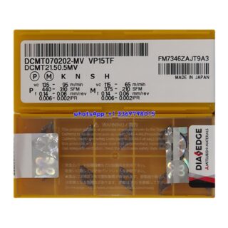 Original Mitsubishi DCMT070202-MV VP15TF Carbide Insert - Diamond 55° | Steel, Stainless Steel (10 PCS)