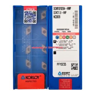 Original Korloy DCMT070204-HMP NC3020 Carbide Turning Insert - Diamond 55° | Cast Iron (10 PCS)
