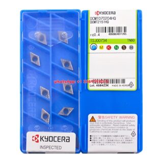 Original Kyocera DCMT070204-HQ TN620 Carbide Turning Insert - Diamond 55° | Steel (10 PCS)