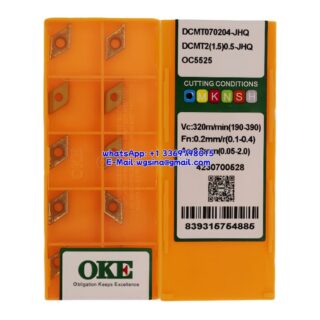 Original OKE DCMT070204-JHQ OC5525 Carbide Insert - Diamond 55° (10 PCS)