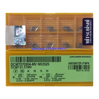 Original Mitsubishi DCMT070204-MV NX2525 Carbide Insert - Diamond 55° | Steel (10 PCS)