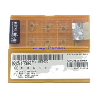 Original Mitsubishi DCMT070204-MV UE6020 Carbide Insert - Diamond 55° (10 PCS)