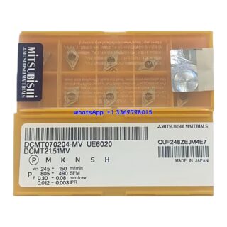 Original Mitsubishi DCMT070204-MV UE6020 Carbide Insert - Diamond 55° | Steel (10 PCS)