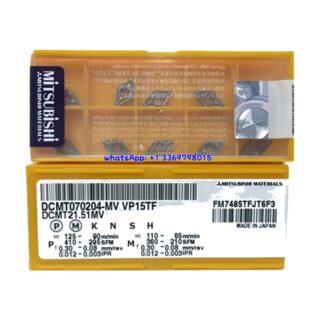 Original Mitsubishi DCMT070204-MV VP15TF Carbide Insert - Diamond 55° | Steel, Stainless Steel (10 PCS)