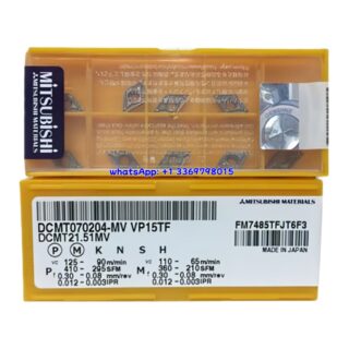 Original Mitsubishi DCMT070204-MV VP15TF Carbide Insert - Diamond 55° | Steel & More (10 PCS)