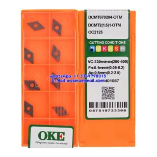 Original OKE DCMT070204-OTM OC2125 Carbide Insert - Diamond 55° (10 PCS)
