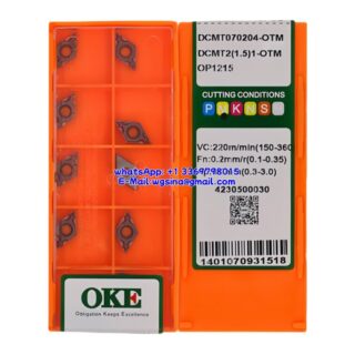 Original OKE DCMT070204-OTM OP1215 Carbide Insert - Diamond 55° (10 PCS)