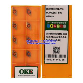 Original OKE DCMT070204-TPC OP9080 Carbide Insert - Diamond 55° (10 PCS)