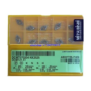 Original Mitsubishi DCMT070204 NX2525 Carbide Insert - Diamond 55° | Steel (10 PCS)