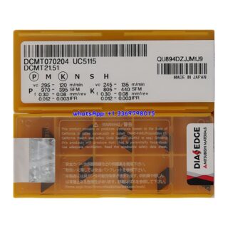 Original Mitsubishi DCMT070204 UC5115 Carbide Insert - Diamond 55° | Cast Iron (10 PCS)