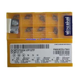 Original Mitsubishi DCMT070204 VP15TF Carbide Insert - Diamond 55° | Steel, Stainless Steel (10 PCS)