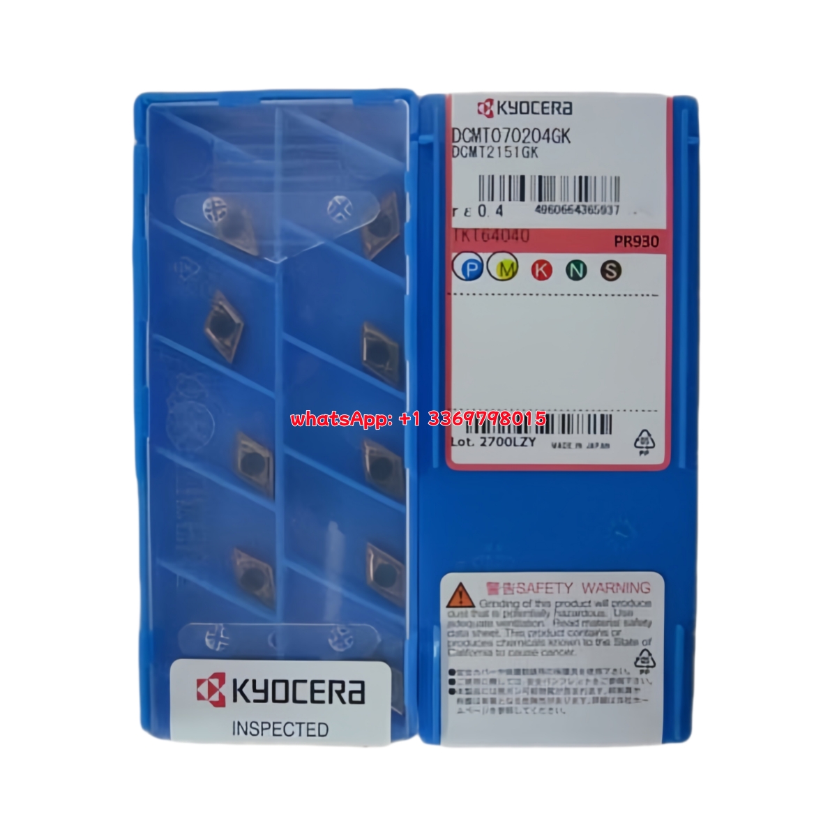 Kyocera DCMT070204GK PR930 Carbide Insert - Diamond 55° (10 PCS)