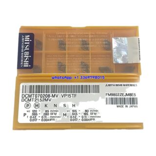 Original Mitsubishi DCMT070208-MV VP15TF Carbide Insert - Diamond 55° | Steel, Stainless Steel (10 PCS)