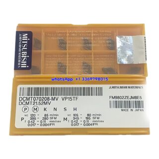 Original Mitsubishi DCMT070208-MV VP15TF Carbide Insert - Diamond 55° | Steel & More (10 PCS)