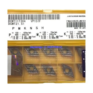 Original Mitsubishi DCMT110304 VP15TF Carbide Insert - Diamond 55° | Steel, Stainless Steel (10 PCS)