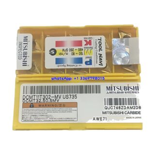 Original Mitsubishi DCMT11T302-MV US735 Carbide Insert - Diamond 55° | Steel (10 PCS)