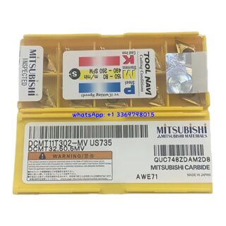 Original Mitsubishi DCMT11T302-MV US735 Carbide Insert - Diamond 55° | Steel & More (10 PCS)