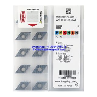 Original Tungaloy DCMT11T302-PS AH725 Carbide Insert - Diamond 55° | Stainless Steel & More (10 PCS)