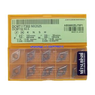 Original Mitsubishi DCMT11T302 NX2525 Carbide Insert - Diamond 55° | Steel (10 PCS)