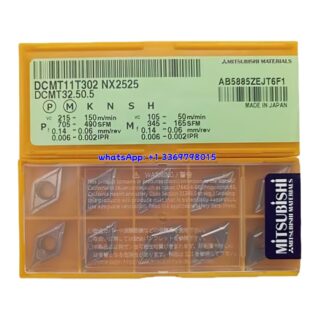 Original Mitsubishi DCMT11T302 NX2525 Carbide Insert - Diamond 55° | Steel, Stainless Steel (10 PCS)