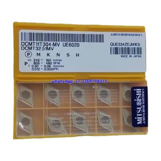 Original Mitsubishi DCMT11T304-MV UE6020 Carbide Insert - Diamond 55° (10 PCS)