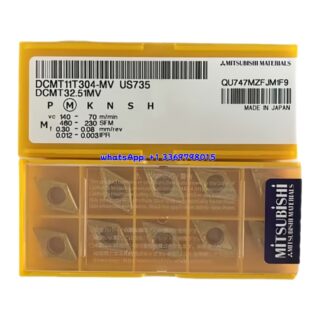 Original Mitsubishi DCMT11T304-MV US735 Carbide Insert - Diamond 55° | Steel & More (10 PCS)